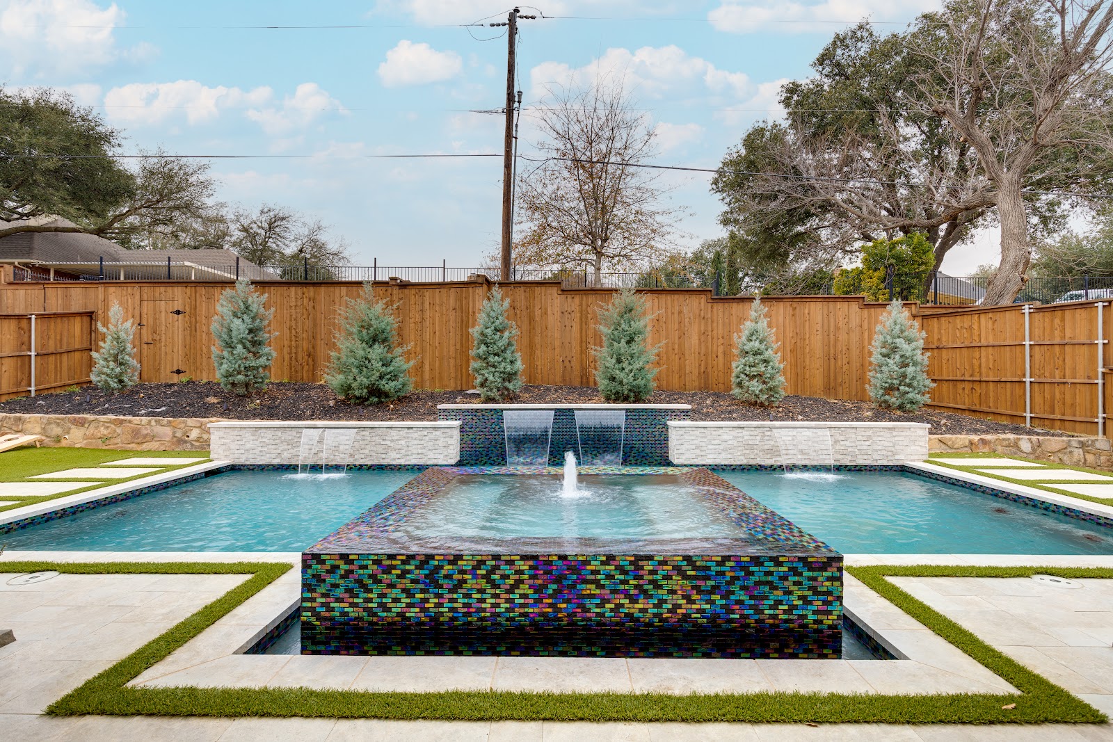 Modern Saltwater Pool with Lounge Deck — Midland